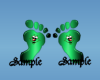 Emoticons Green Feet 3