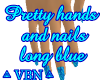 Nails long blue