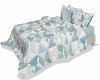 blue shabby chic bed
