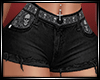LS~SKULL SHORTS BLACK