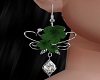Earrings green rosean