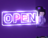 Neon Sign OPEN Lilac