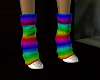 rainbow leg warmer shoes