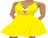 cowl dress yellow