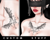 Skull Wing Chest Tattoo