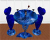 blue table set