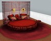 romantic bed red