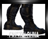 Black holo latex boots
