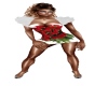 Red rose short dress