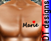 Marie heart tattoo
