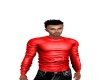 {LS} Red M Pullover