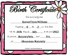 Karson's Birth Certifica
