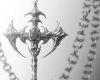 (F) gothic cross pendant