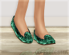 -Green Glitter- Loafer