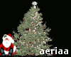A Christmas tree outside