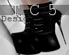 Black velvet boots
