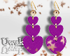 Heart Purple Earrings