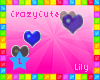 !L Animated Hearts Purp