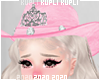 $K Cowgirl Hat Pink