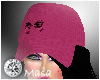 pink hat black hair