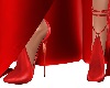 cherry red satin shoes