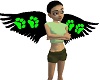 Green PawPrint Wings