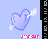 Love Blue Hearts Sparkle