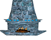 Blue Stone Fireplace