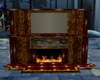 Asian Mahogany Fireplace
