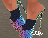 Spiked Heels-Blk/Multi
