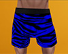 Blue Tiger Stripe PJ Shorts (M)