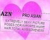Rated AZN label [black]