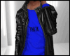 Leather Jacket/Blue M