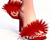 ★ Fuzzy Heels Red