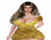 Busty Mini Dress Gold