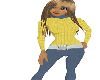 yellow sweater/jeans 
