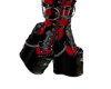 Black Red Goth Boots