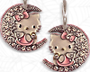 kitty moon earrings m