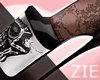 Skeleton Heels Black