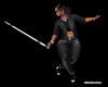 White/Blk tap dance cane