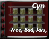 Tree, Bud, Jars,