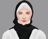 hijab black white