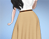 high waist beige skirt