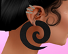Moon Black Earring