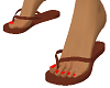 brown flip flops