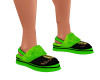 Green and Black Slippers
