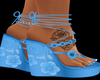 Blue Summer Wedges