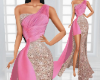 Pink & Gold beaded Gown