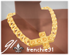 f. Thick Gold Link Cross
