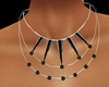 black & silver neckles